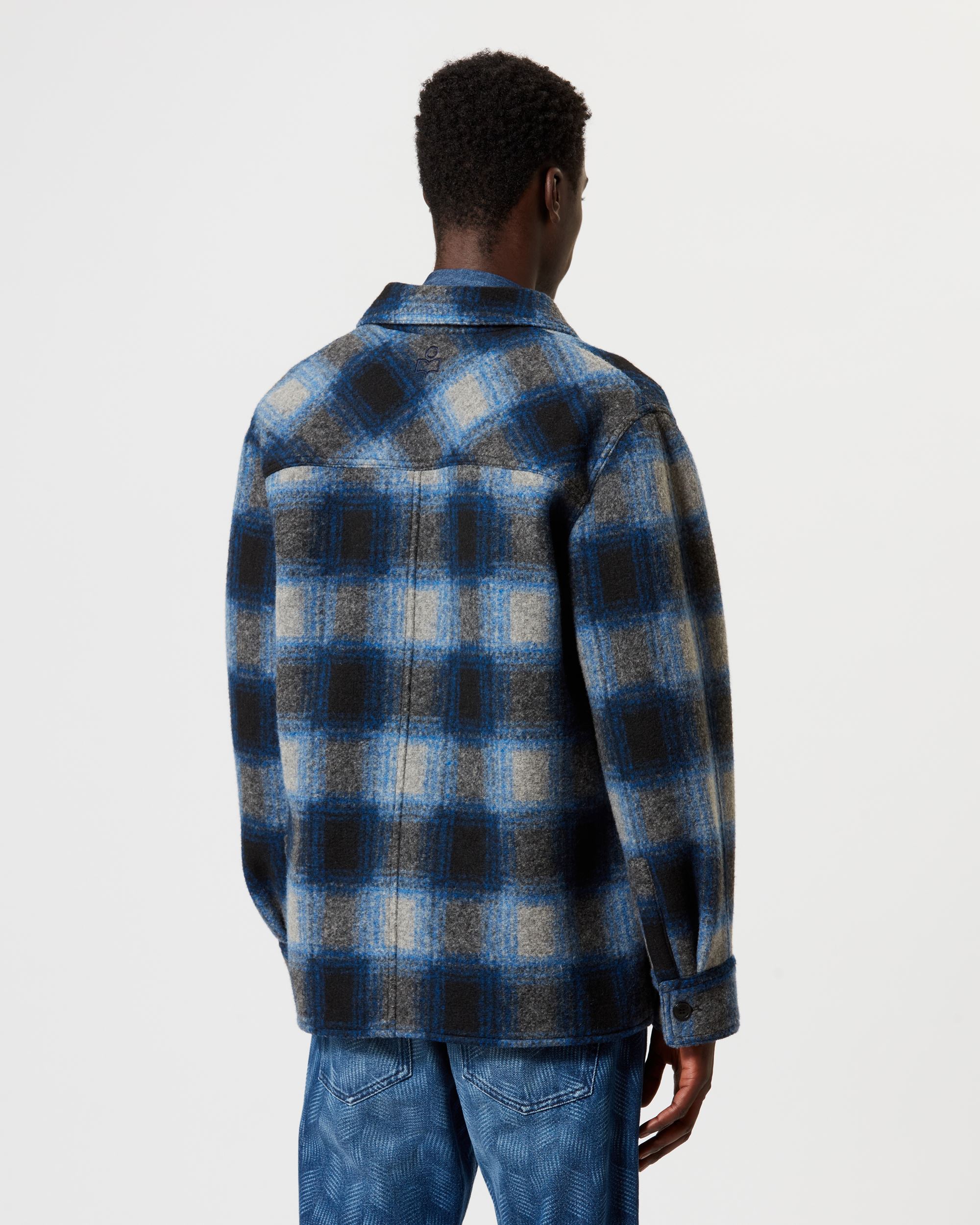 Isabel Marant Marant Kervon Checkered Overshirt In Black