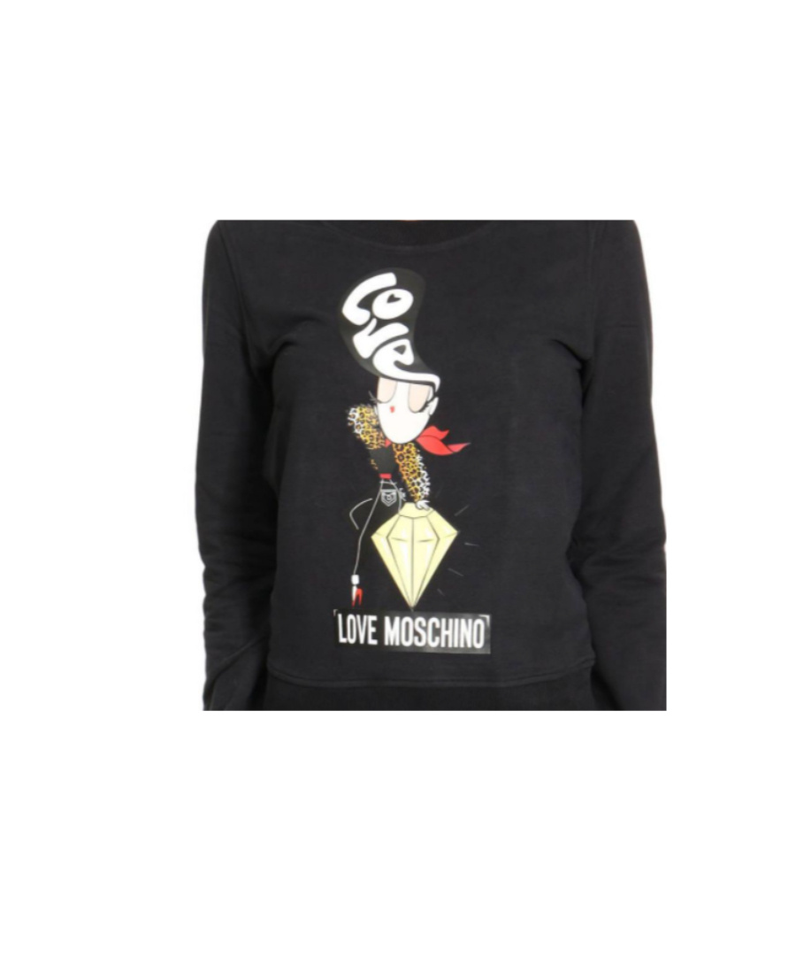 Moschino Logo Printed Sweater In Green