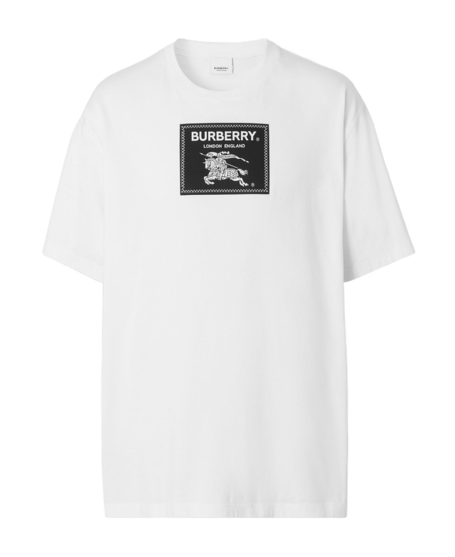 Shop Burberry Ekd Appliqué T-shirt In White