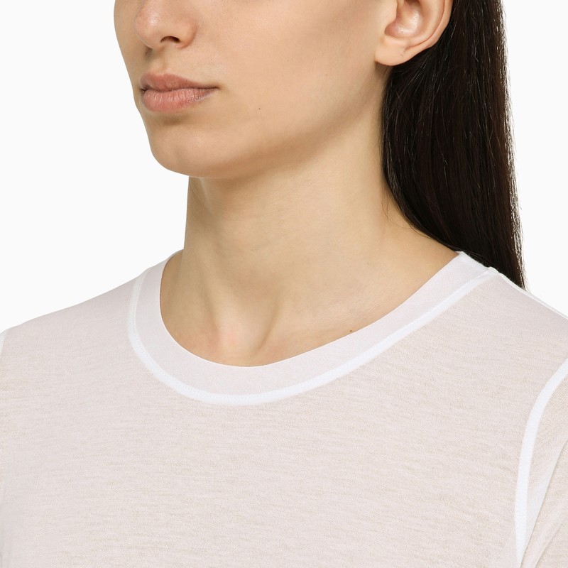 Roberto Collina Translucent Design T-shirt In Pink