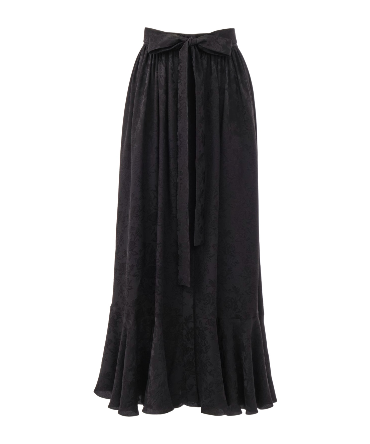 Chloé Gathered Midi Skirt In Silk Jacquard In Gray