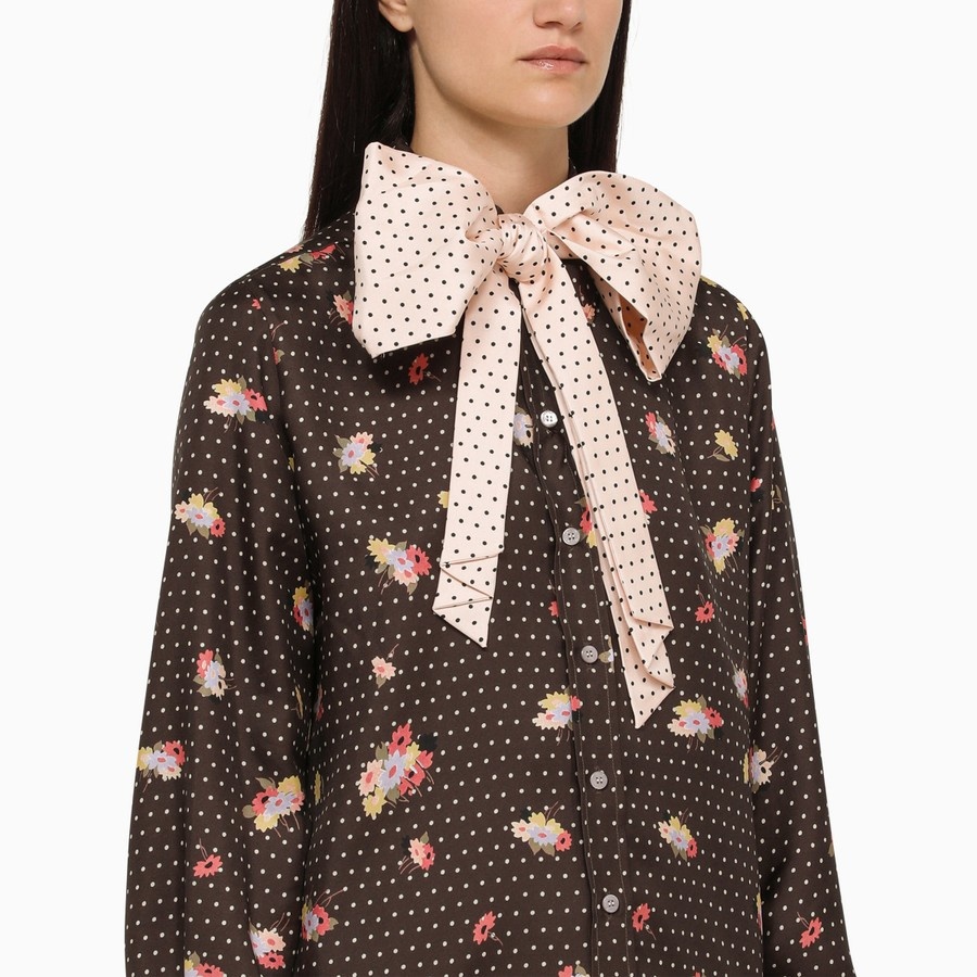 Etro Polka-dot Print Silk Bow Tie In White