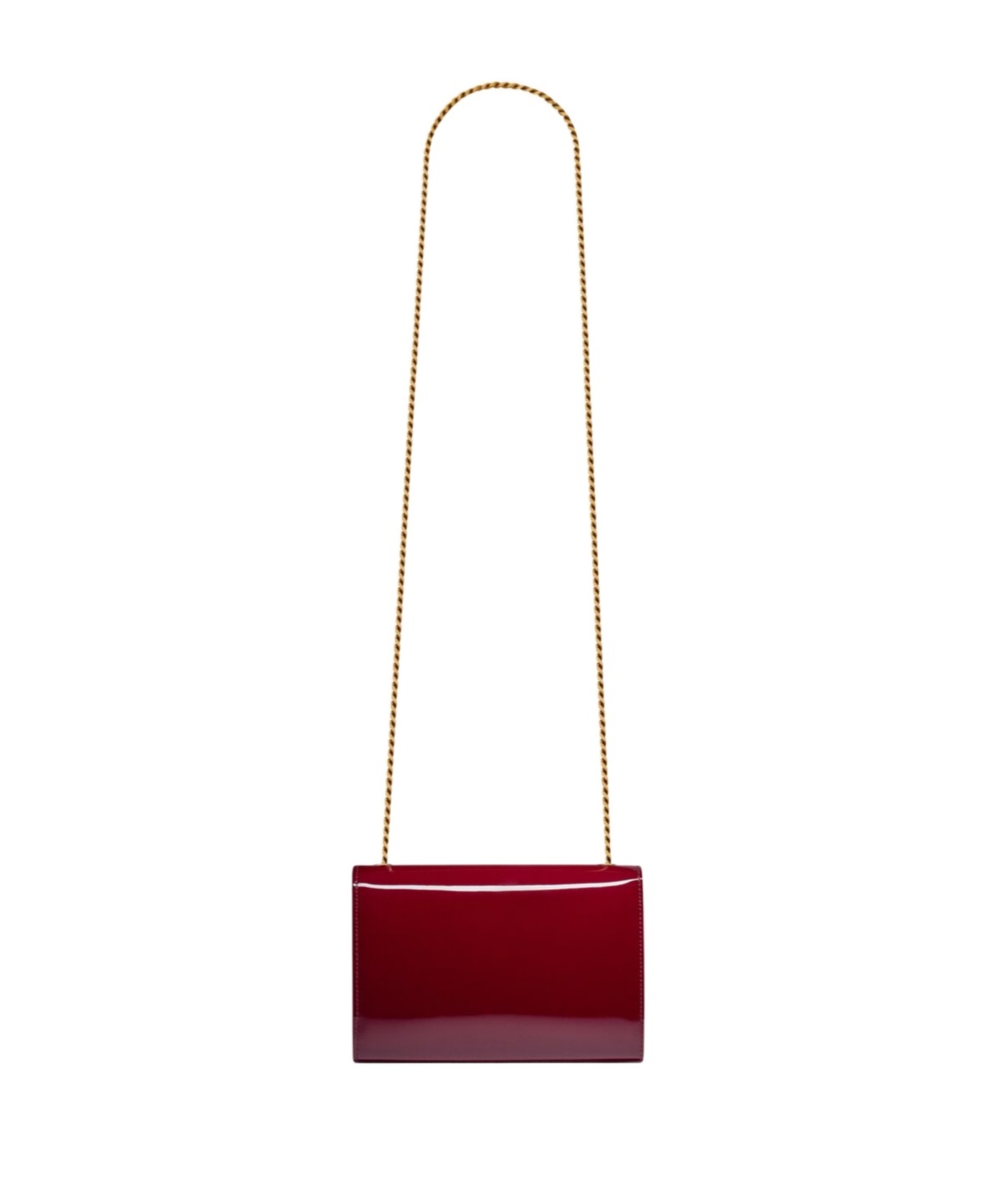 Saint Laurent Kate Logo Plaque Small Shoulder Bag In Red