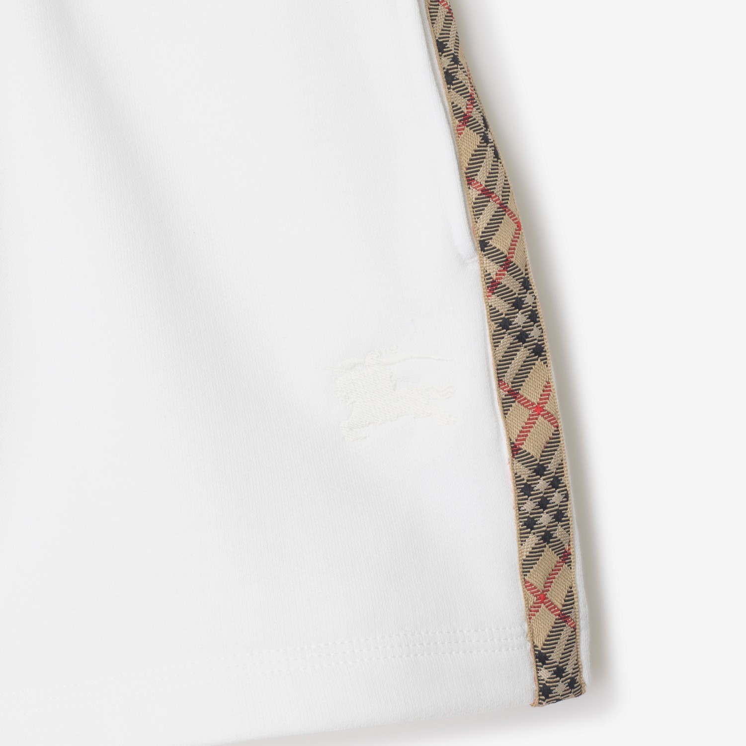 Burberry Check Trim Cotton Shorts