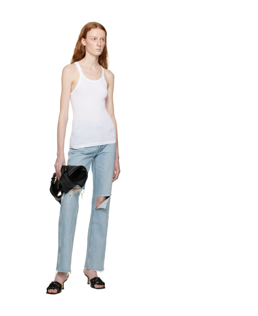 Re/done 90s High Rise Loose Jeans In Blue