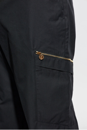 Versace Belt Loop Casual Pants In Black