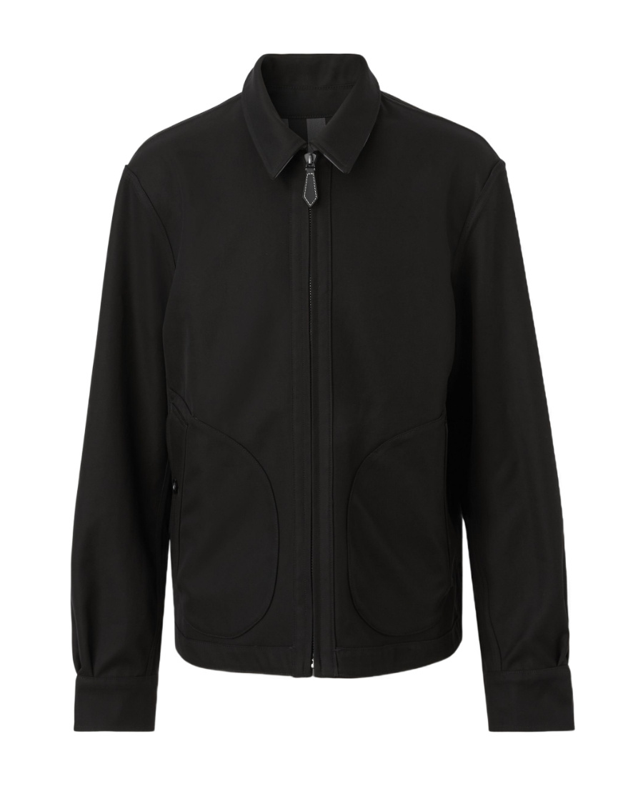 Burberry Harrington Spread Collar Shirt Jacket In Black