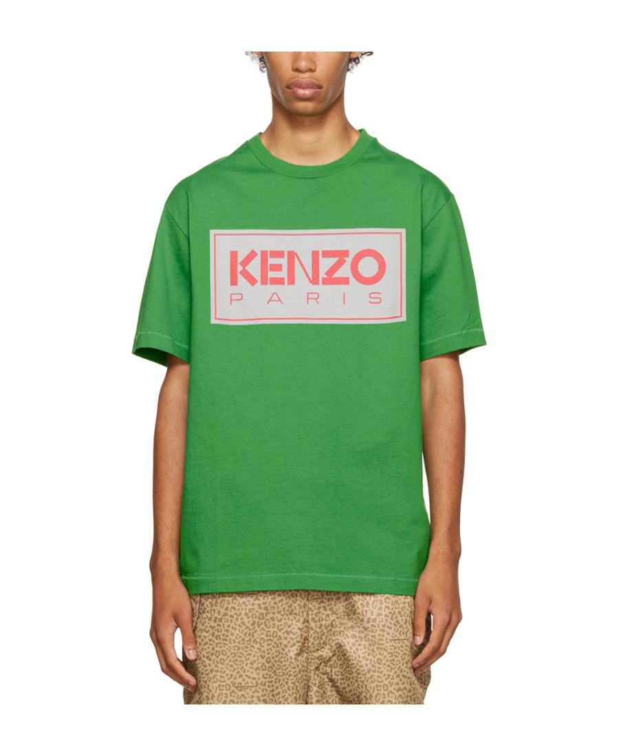Kenzo Logo-print Round-neck T-shirt In Green