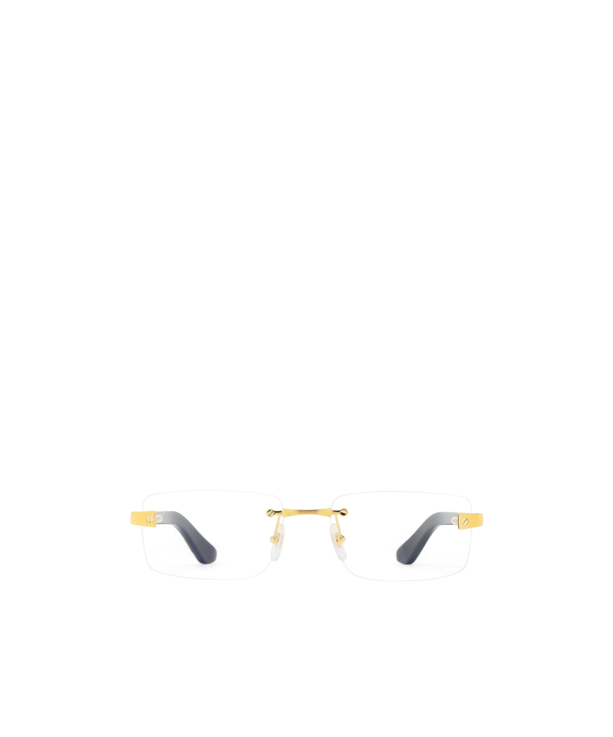 Cartier Santos De Rectangle Frameless Glasses In White