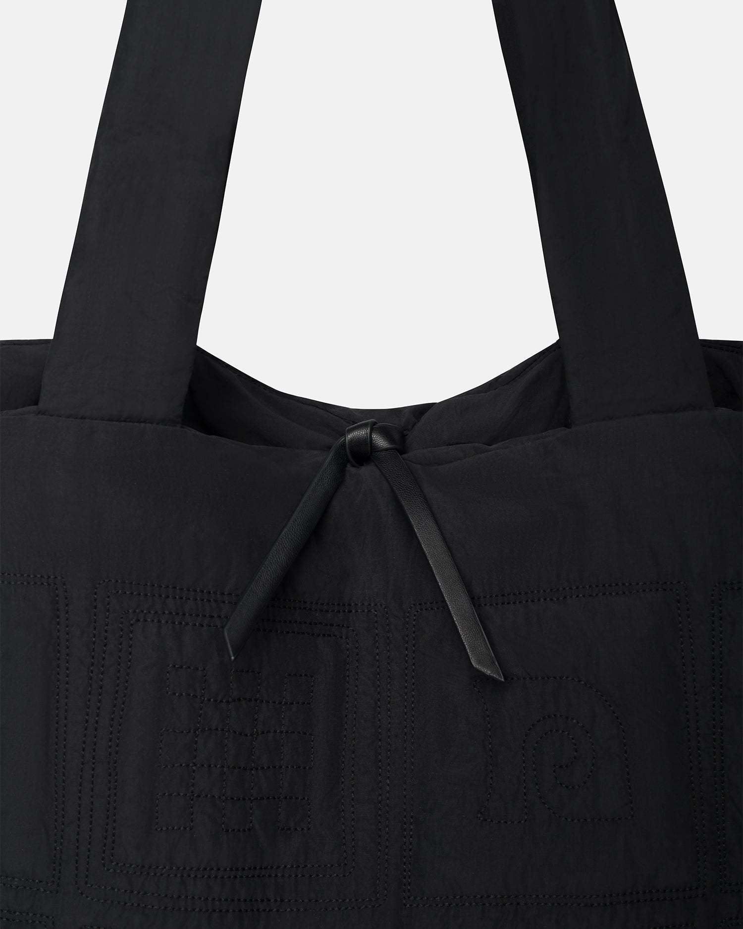 Nanushka Quilted Tech-poplin Tote In Black