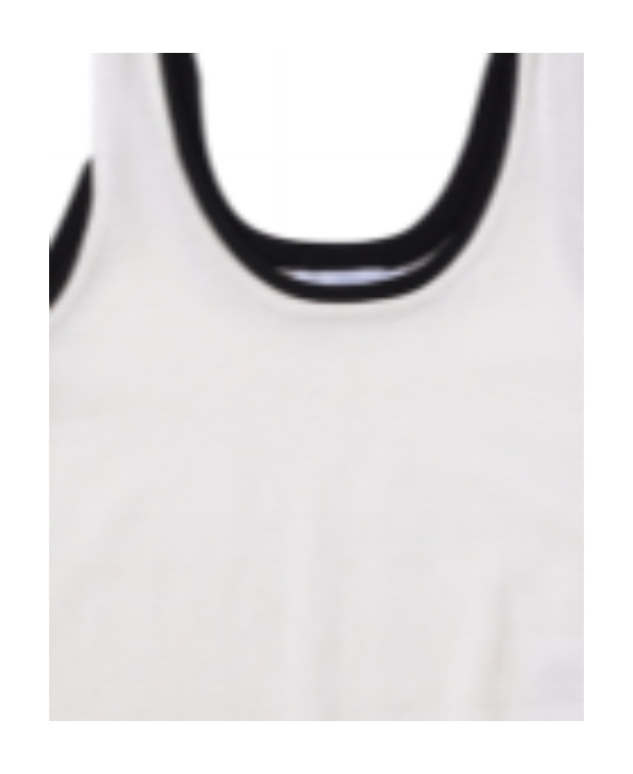 Le Depaysement Printed Logo Vest In White