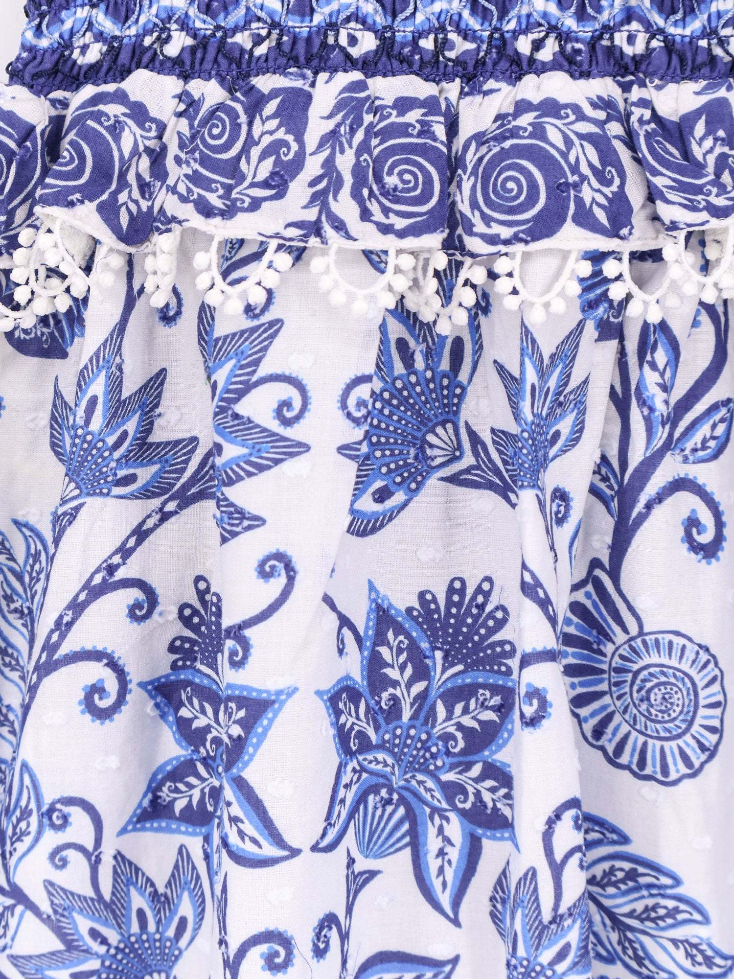 Farm Rio Patterned Dress In Blue