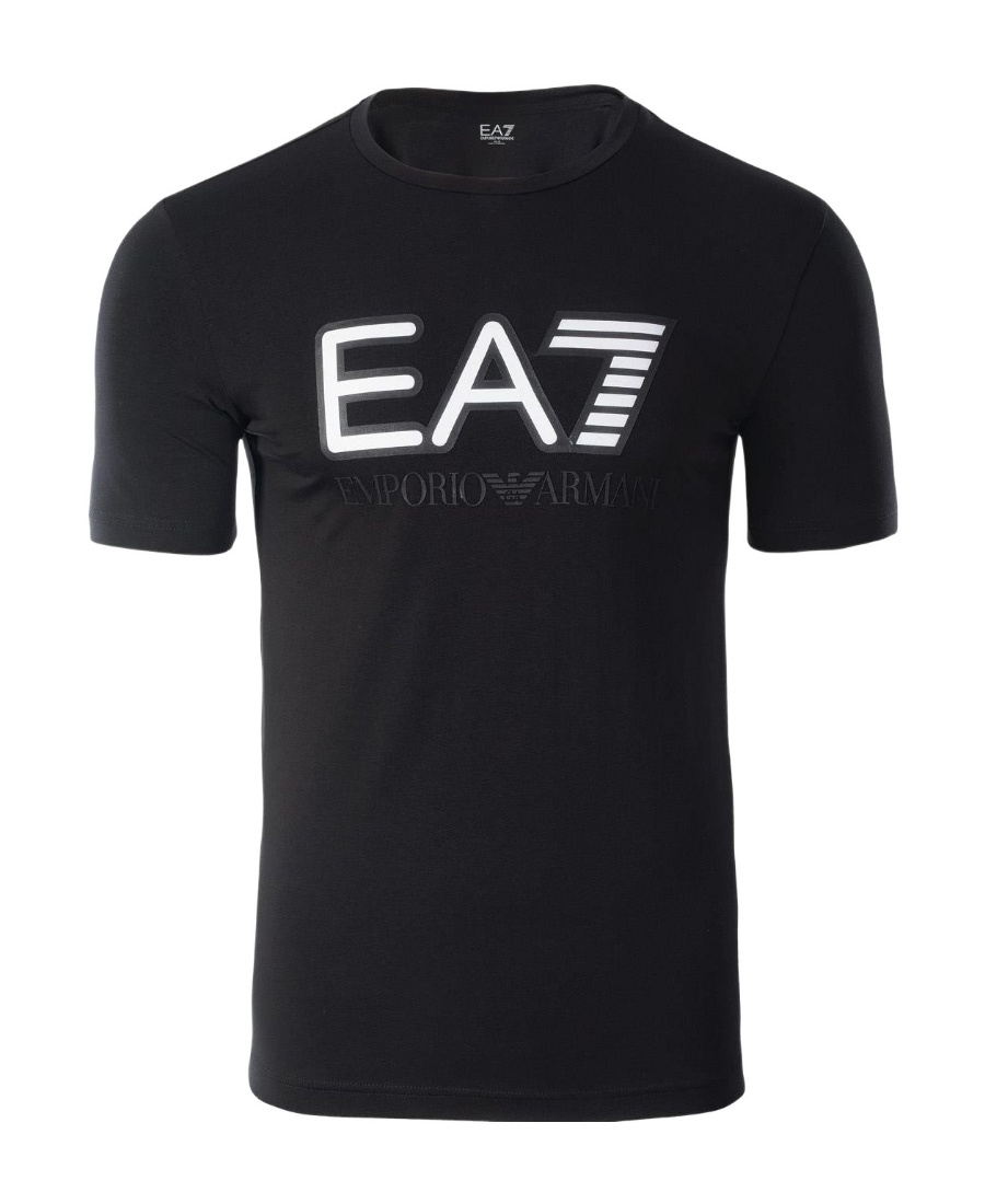 Ea7 Logo Printed T-shirt In Black