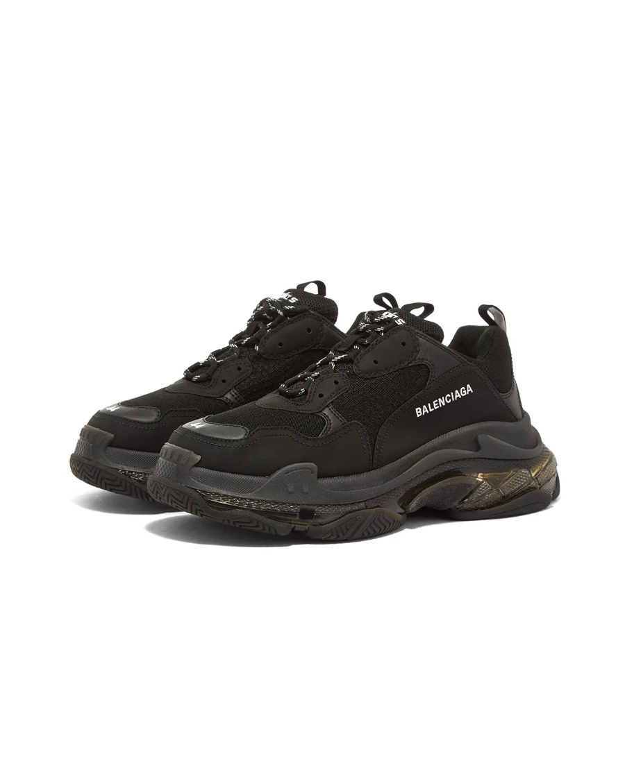 BALENCIAGA TRIPLE S CLEAR SOLE DA UOMO IN NERO