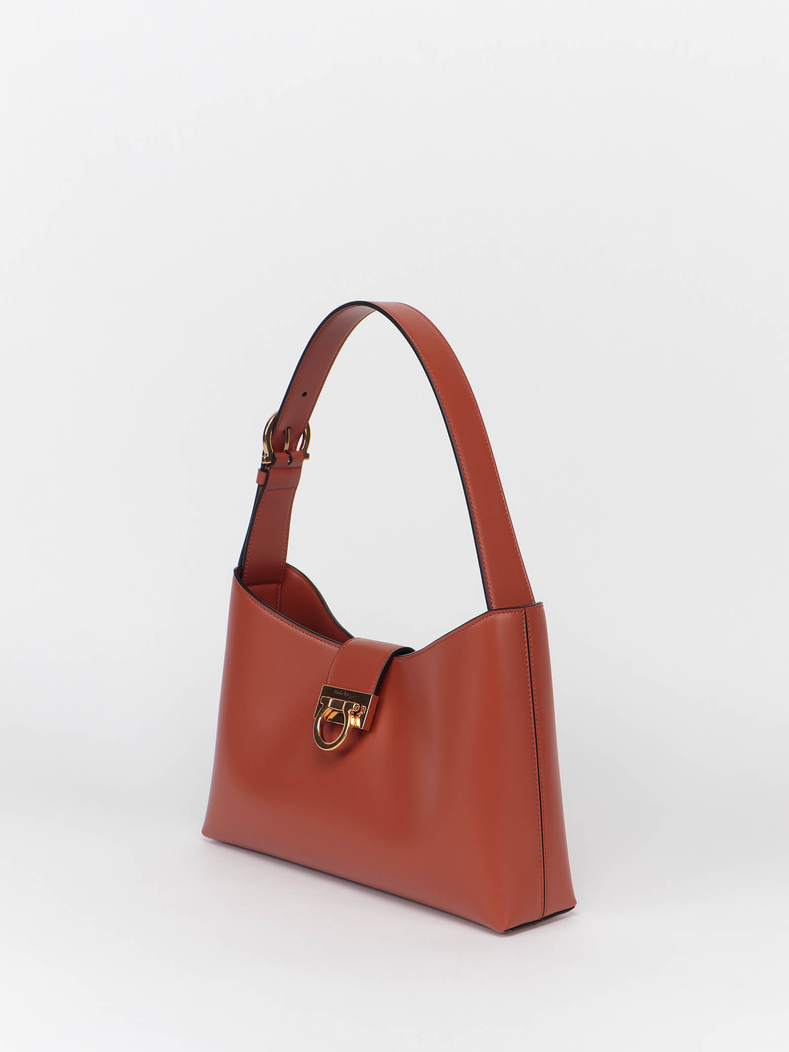 Ferragamo Trifolio Sml Baguette Bg In Brown