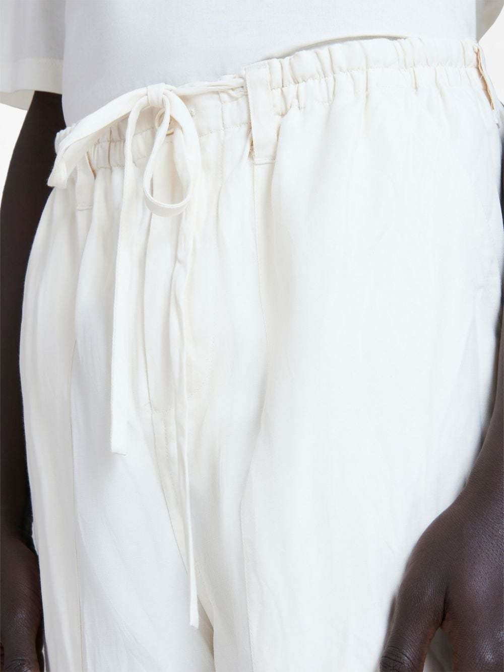 Marni Graphic-print Drop-crotch Shorts In White