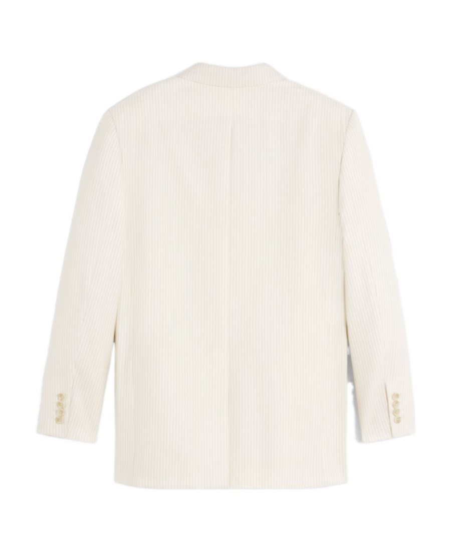 Celine Long Sleeved Suit Jacket In White
