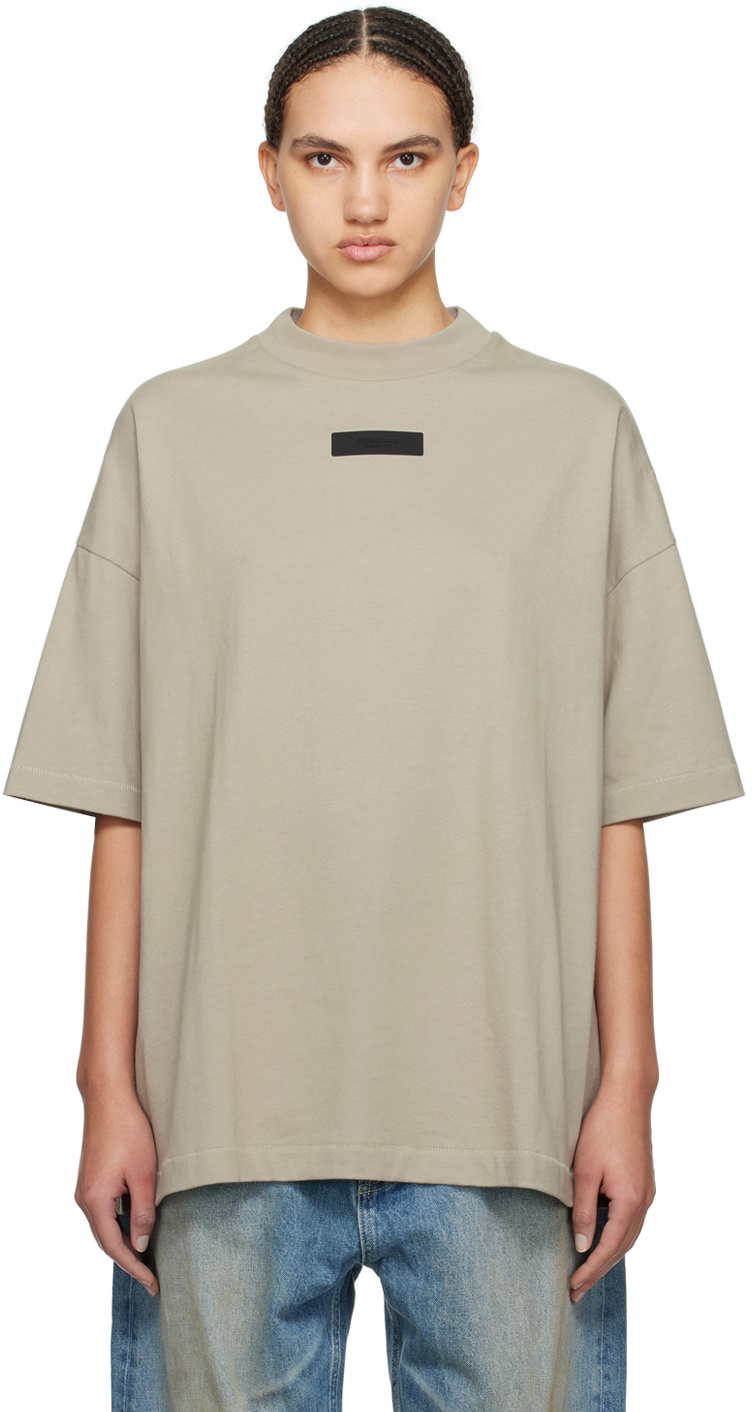 Essentials Open-necked Black Shirt In Nude