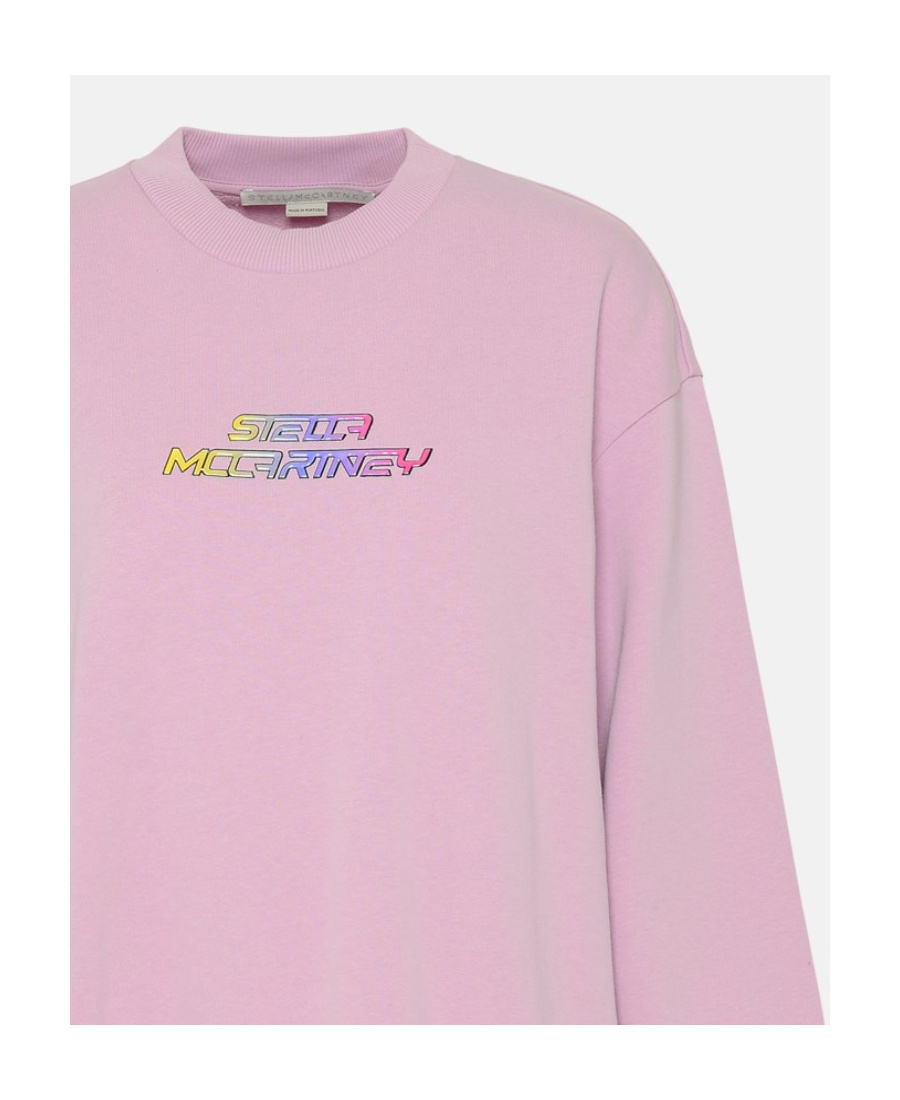 Stella Mccartney Stella Mc Cartney Lilac Cotton Sweatshirt In Pink