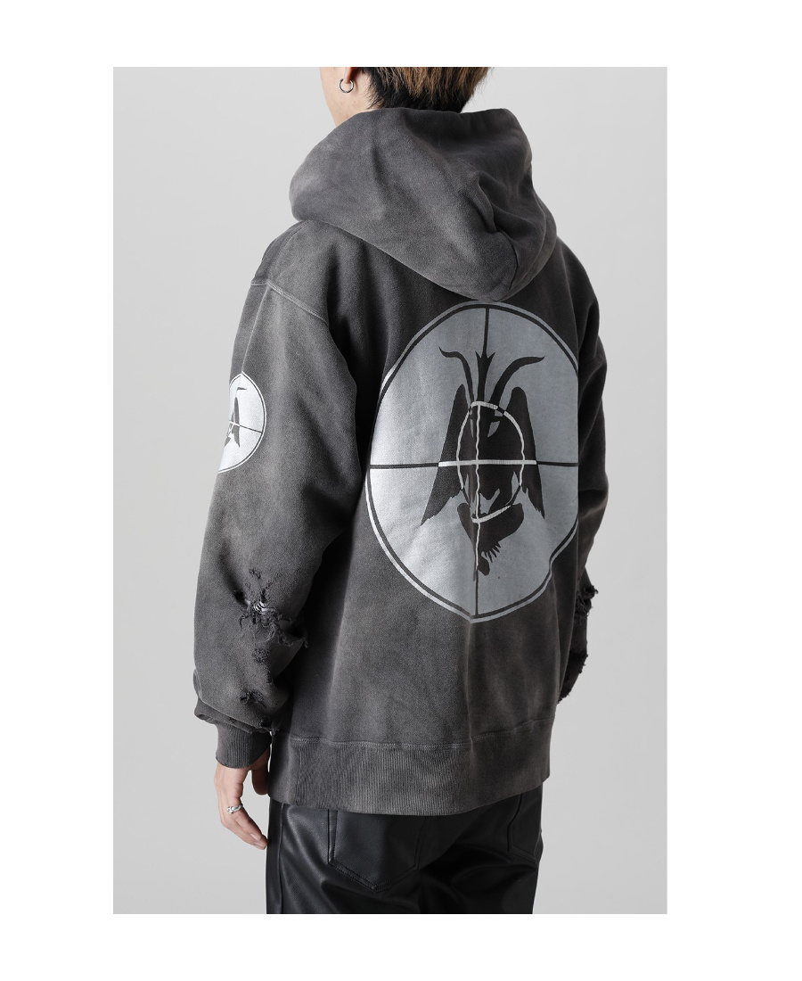 Readymade Ready Made X Saint Michael Cooperative Letter Hooded Sweater In Black