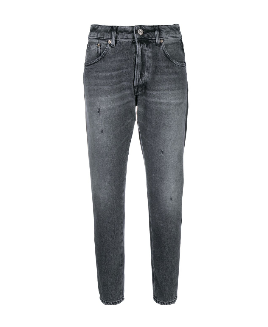 Golden Goose Contrast Stripe Cropped Jeans In Gray