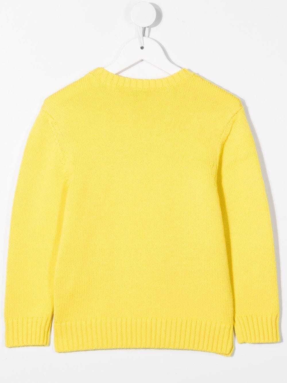 Givenchy Intarsia-logo Crewneck Sweater In Yellow