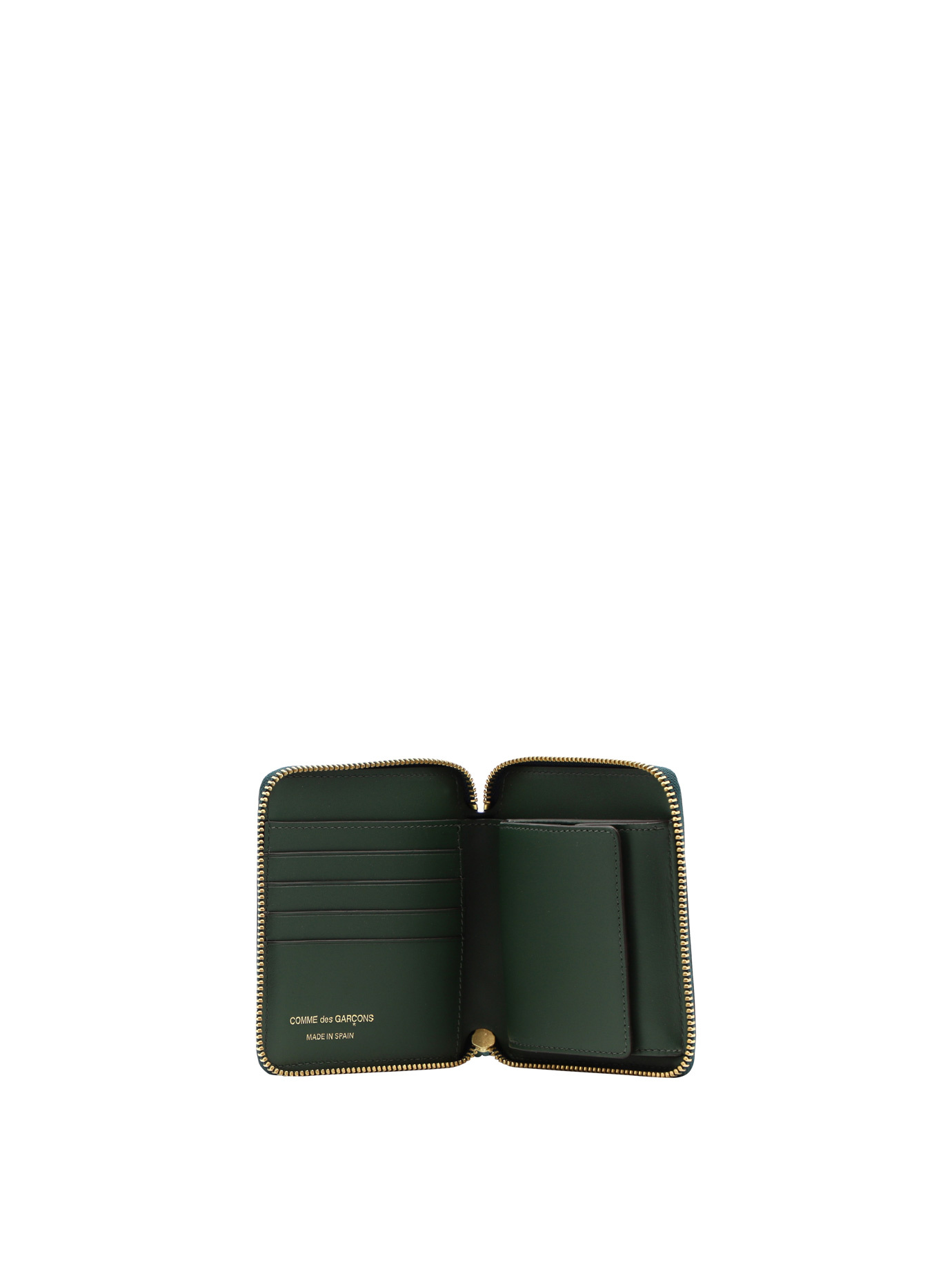 Comme Des Garçons Logo Wallet In Green