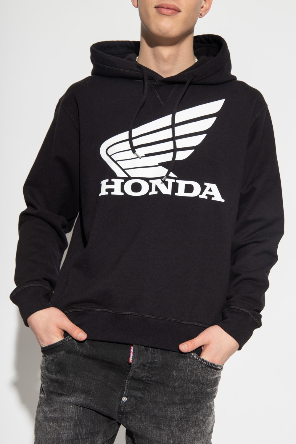 Dsquared2 Man Sweatshirt Black Size L Cotton In Black