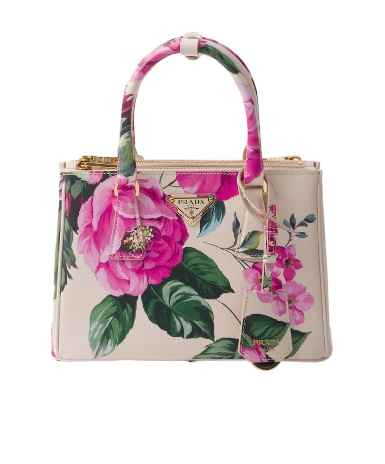 PRADA PRADA GALLERIA PRINTED SAFFIANO LEATHER BAG