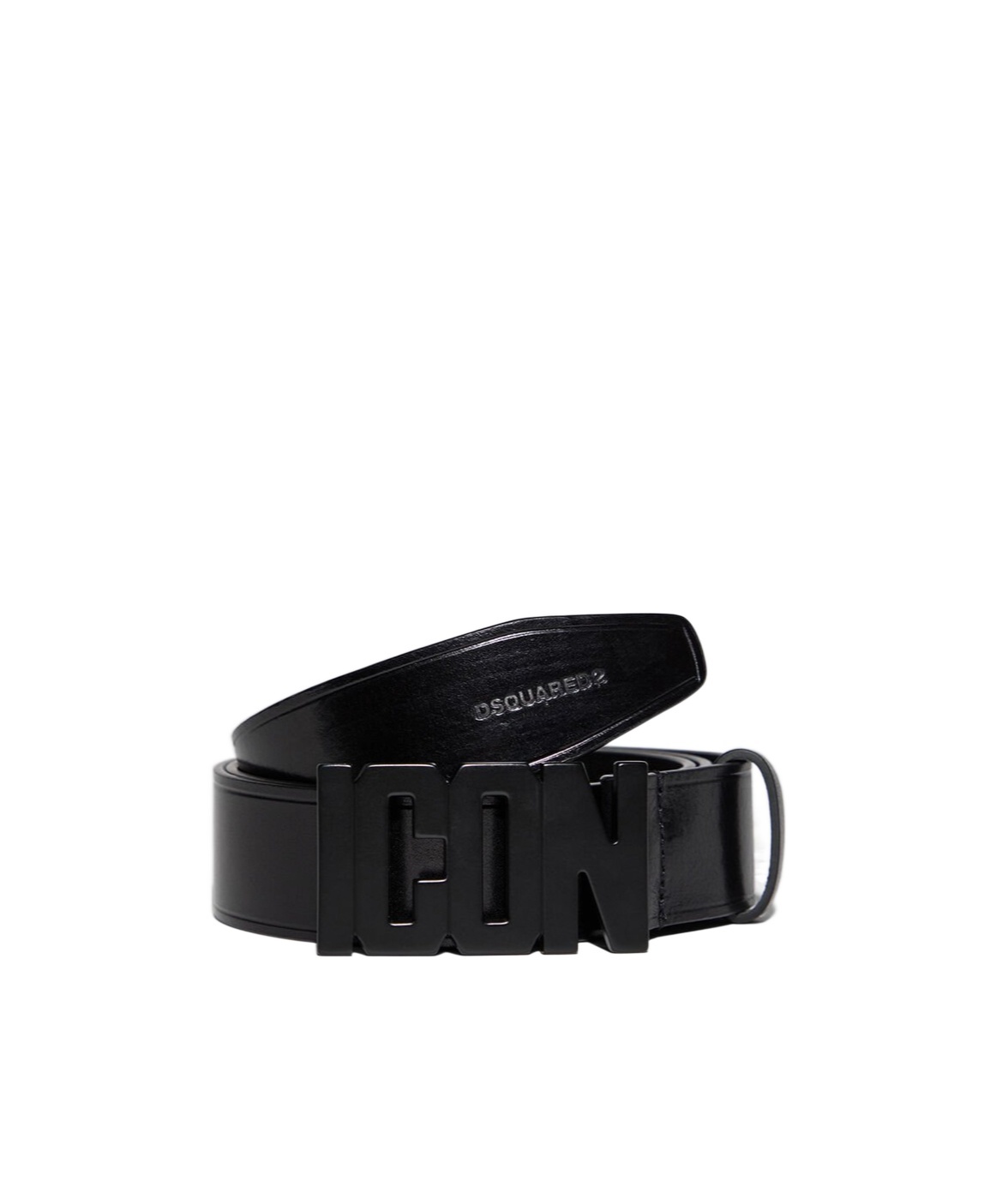 Dsquared2 Icon Plaque Buckle Belt In Black