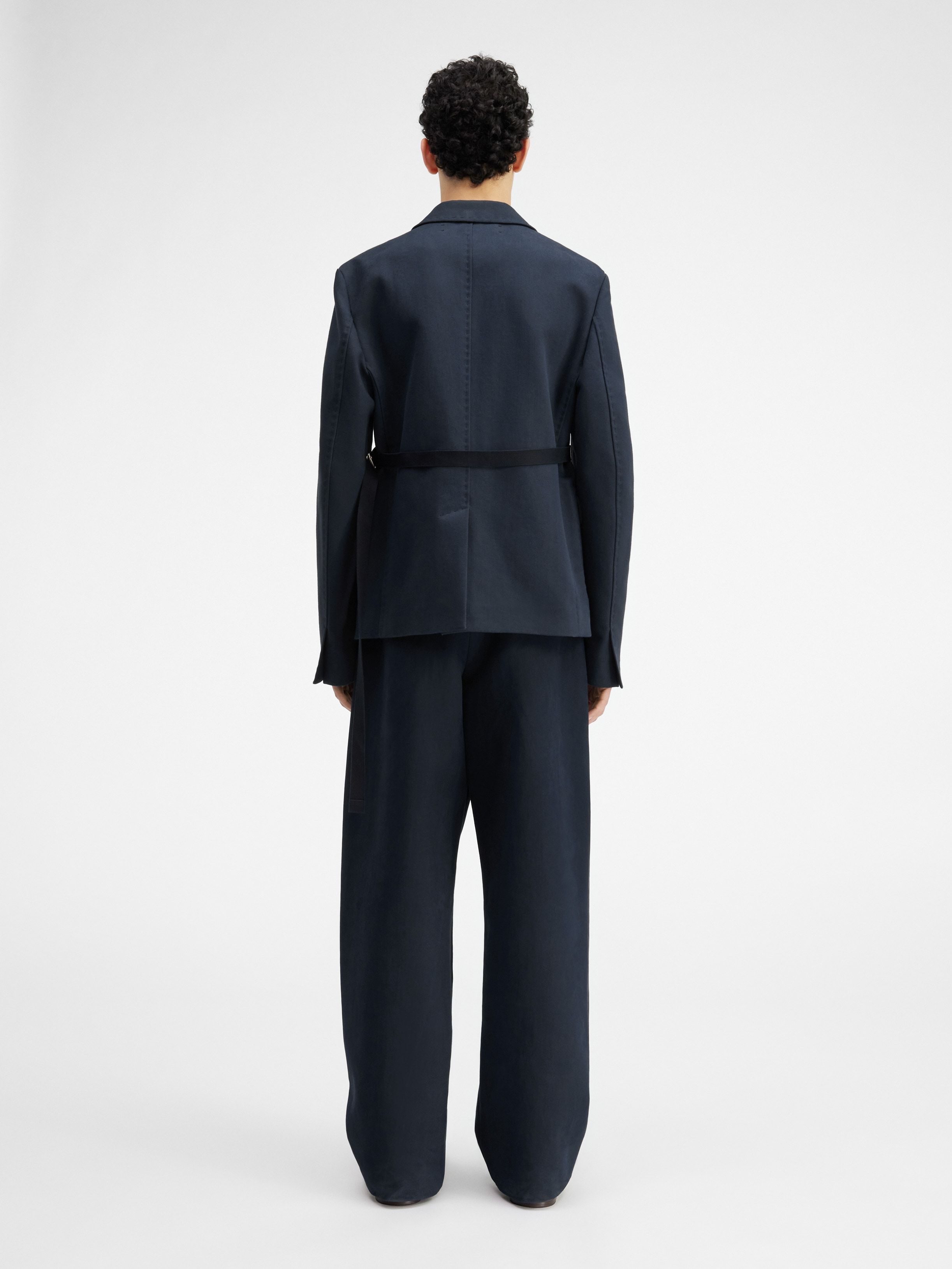 Jacquemus La Veste Piccinni Belted Jacket Featuring Notch Lapels In Black