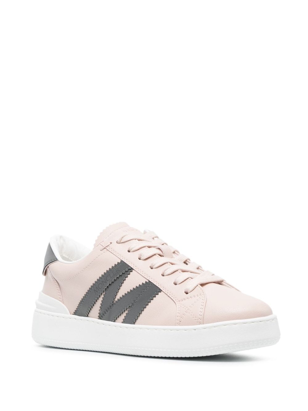Moncler Monaco Bicolor Low-top Sneakers In White