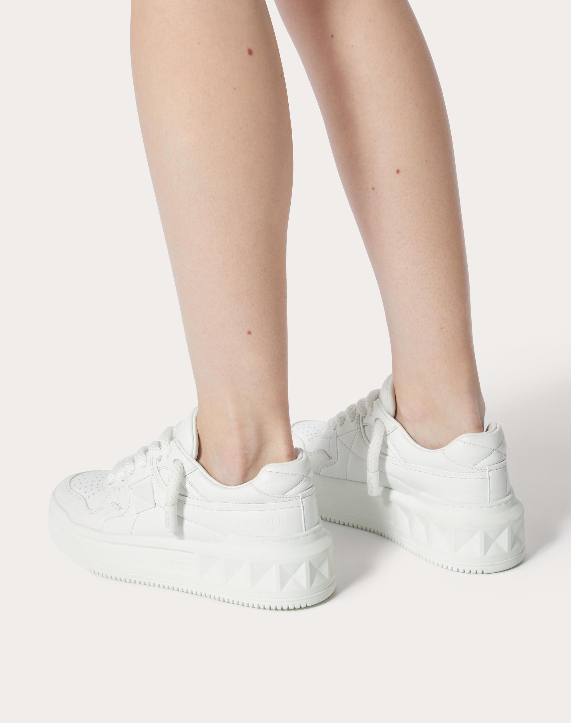 Shop Valentino One Stud Xl Trainer In Nappa Leather In White