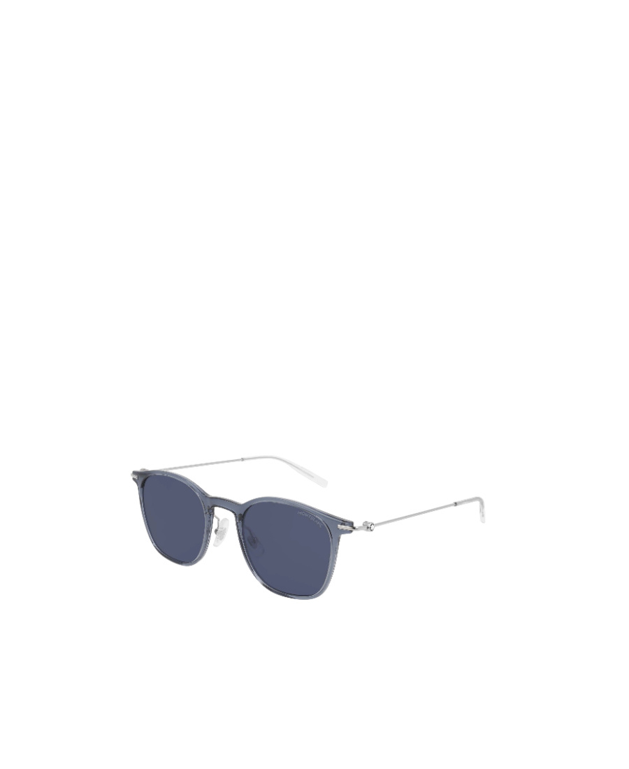 Montblanc Injection Round Sunglasses In Blue