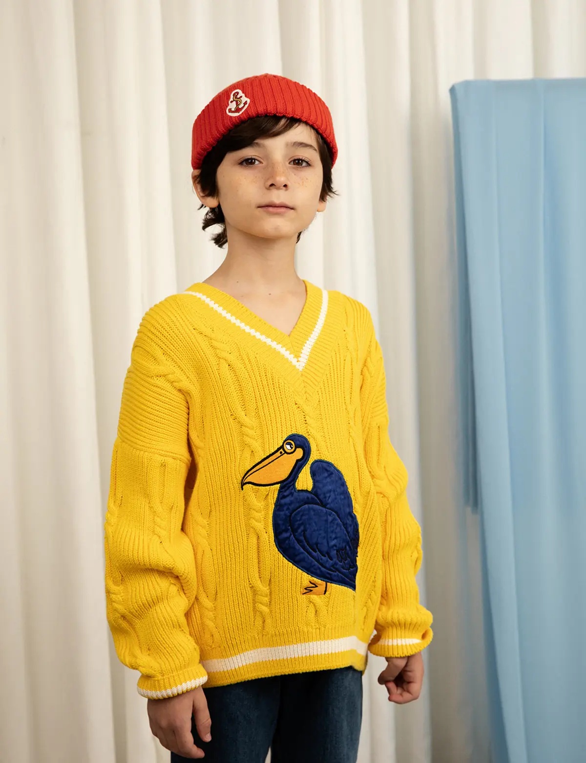 Mini Rodini Long-sleeved Sweater In Yellow