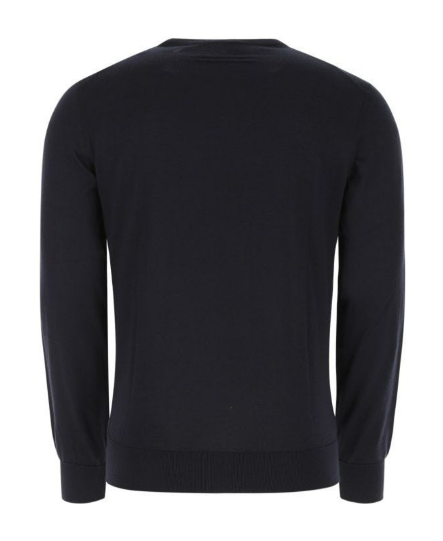 Zegna Crew-neck Cashmere Jumper In Black