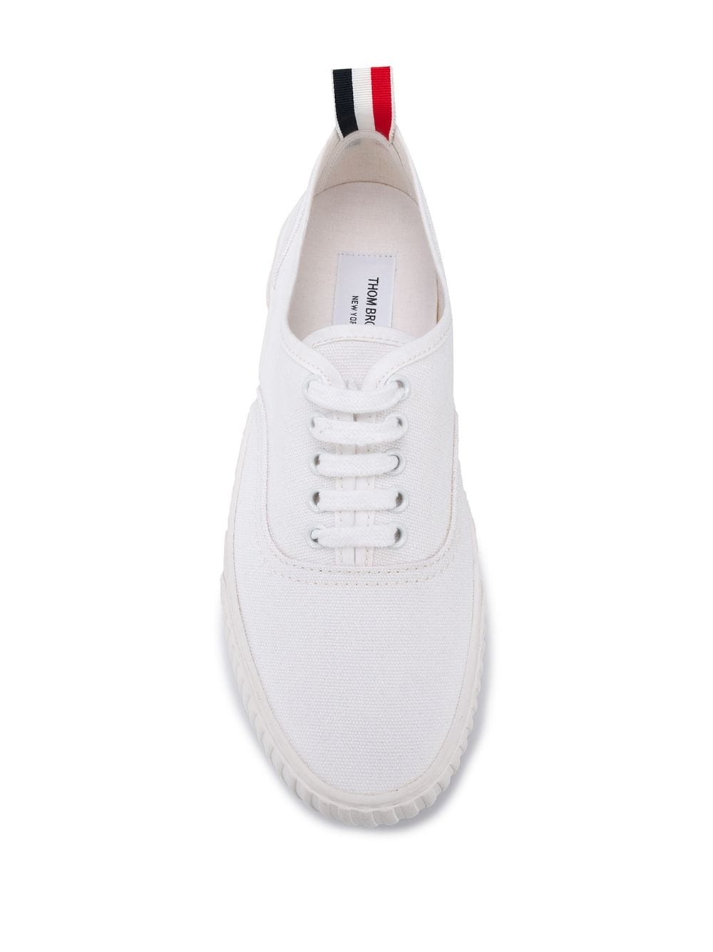 Thom Browne Heritage Canvas Sneakers In White