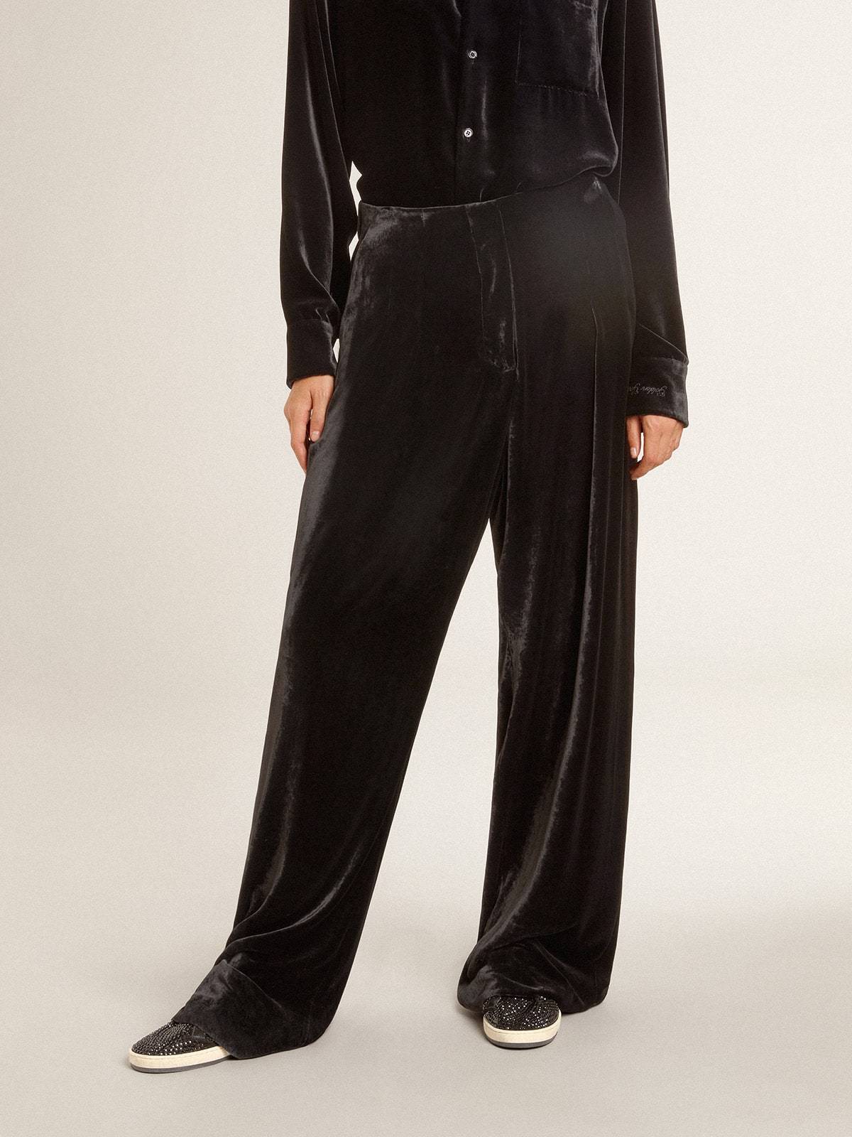 Golden Goose Elastic Inner Belt Casual Pants In Black