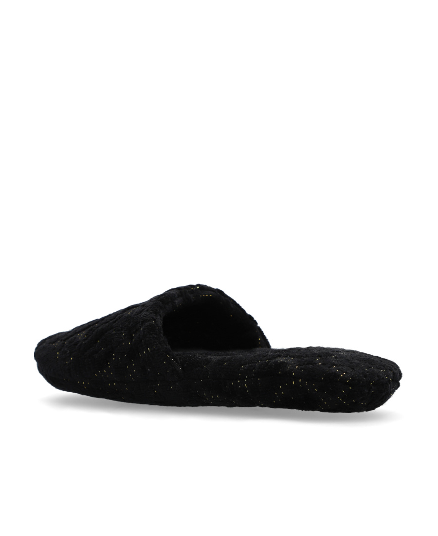 Versace Barocco Lurex Cotton-blend Slippers In Black