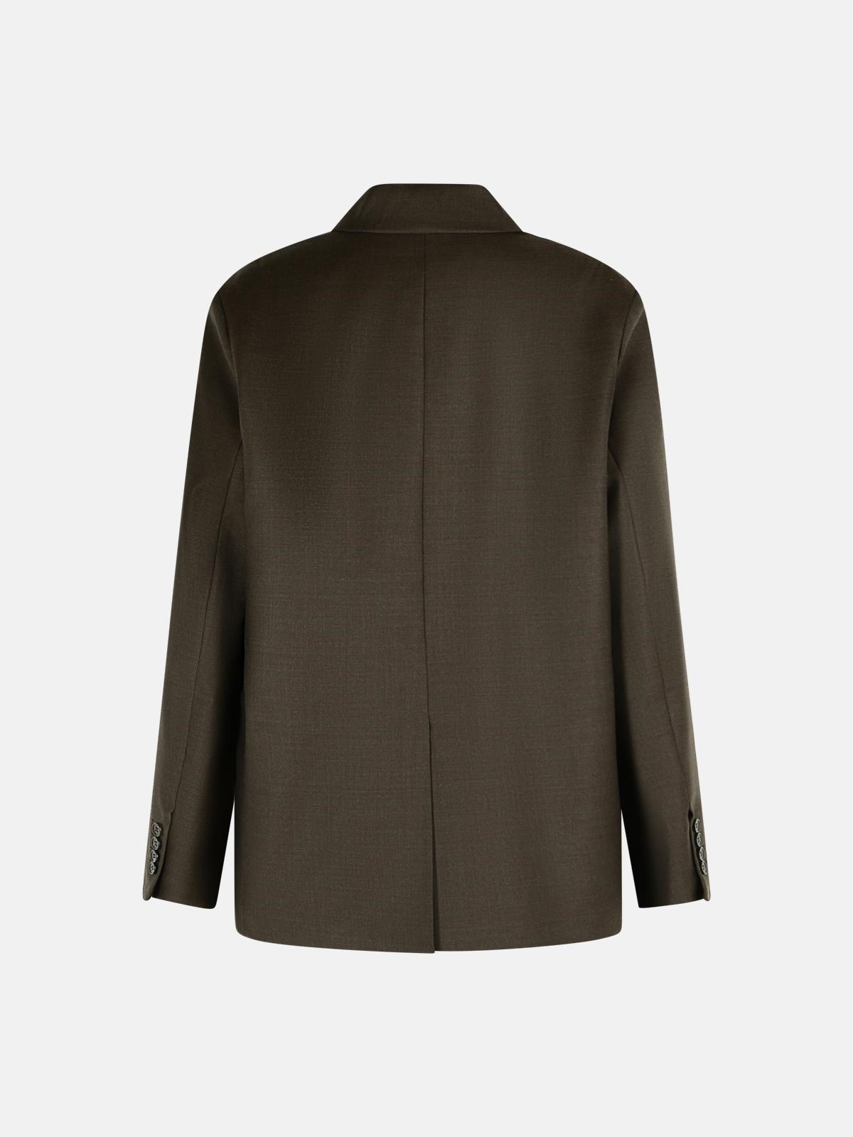 Loulou De Saison Lapel Long-sleeved Suit Jacket In Brown