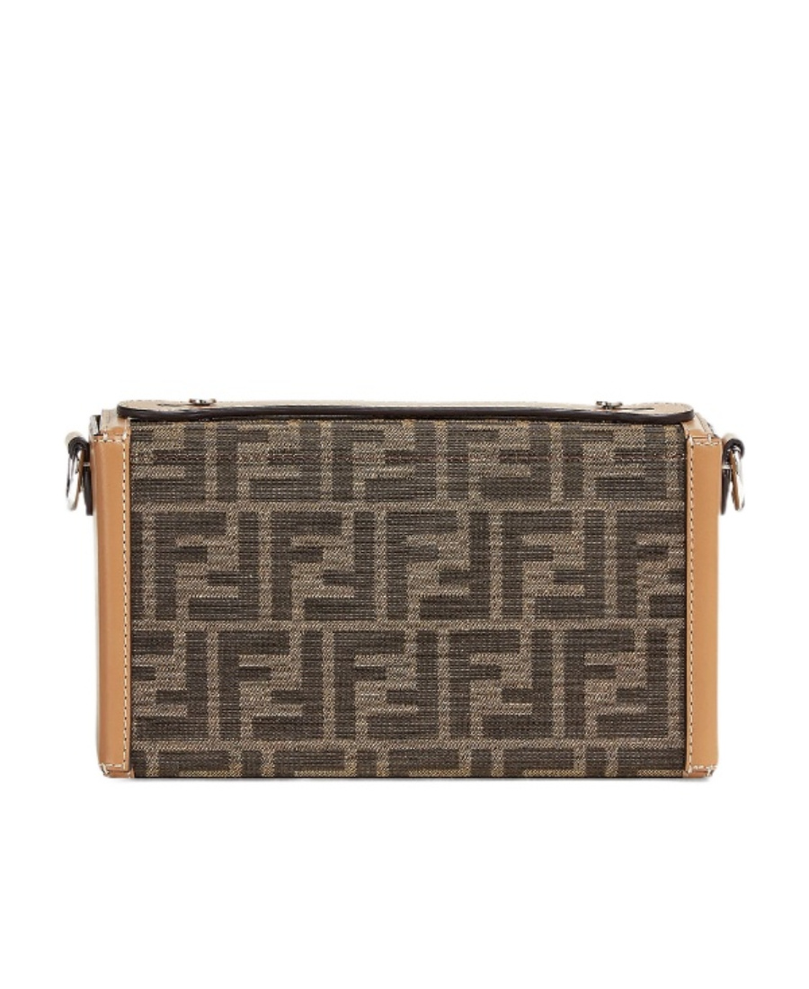 Fendi Monogram-pattern Shoulder Bag In Brown