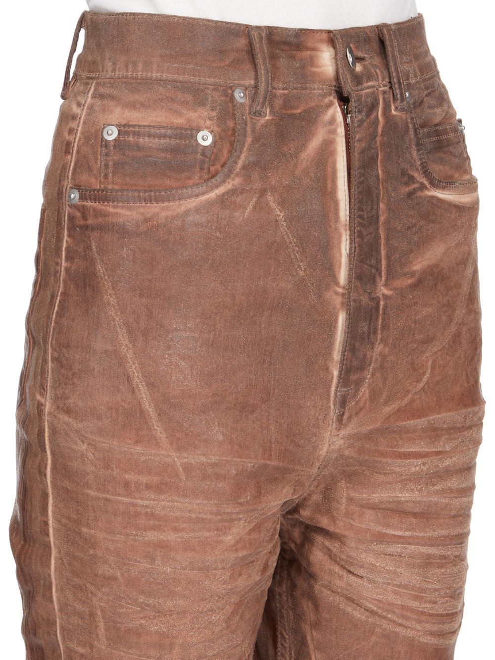 Shop Rick Owens Drkshdw Bolan High-waisted Flared Jeans In Brown