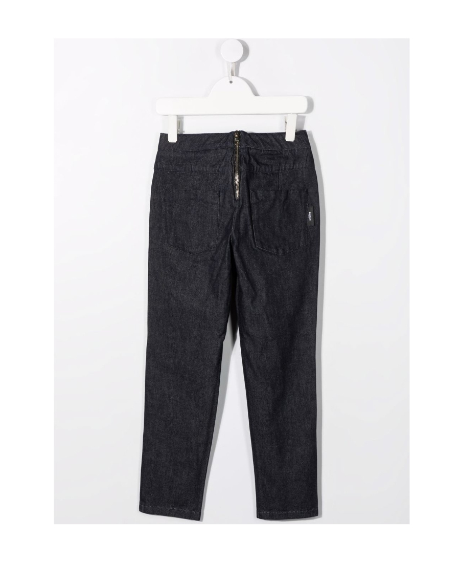 Balmain Double-breasted Button Trousers In Black