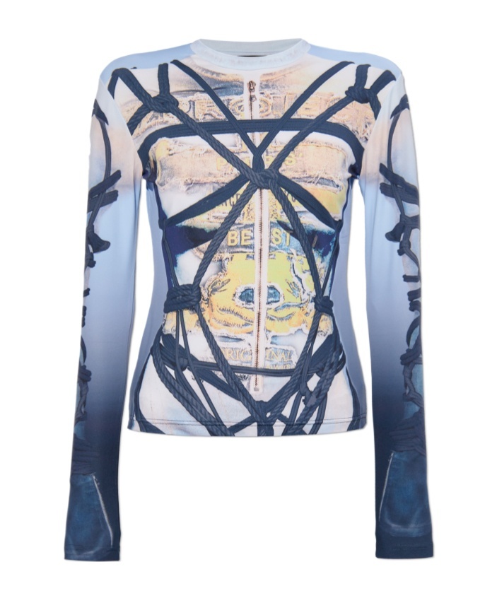 Shop Y/project Graphic-printed Top In Blue