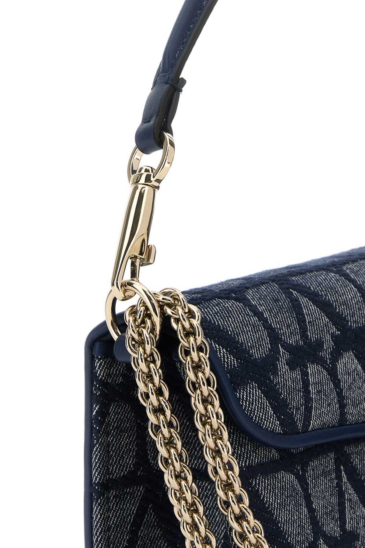 VALENTINO GARAVANI LOCÒ TOILE ICONOGRAPHE DENIM SHOULDER BAG