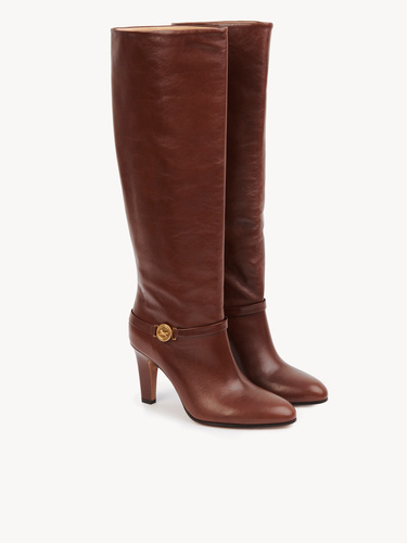 Chloé High-heeled Boots In Brown