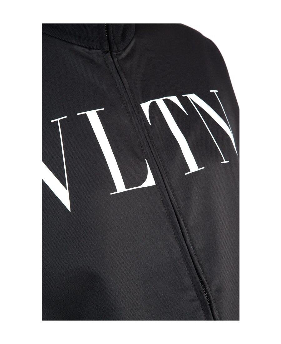 Valentino Logo Print Work Jacket In Black