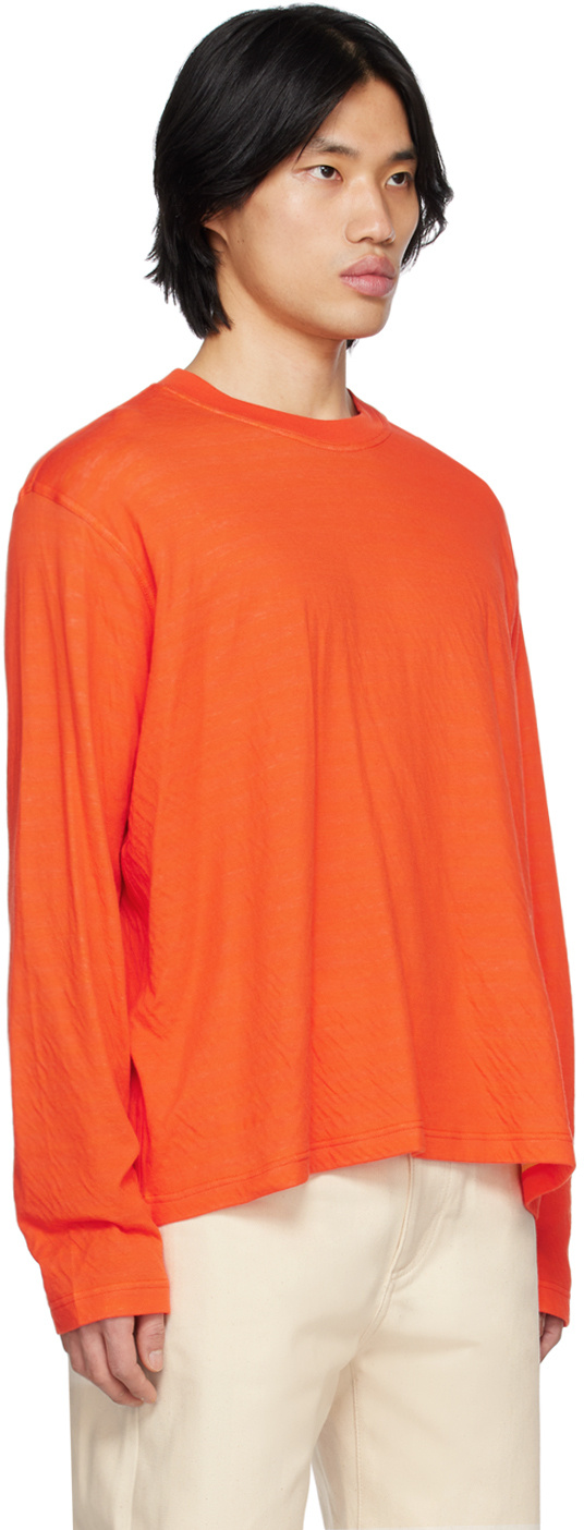 Sunnei Long-sleeved T-shirt In Orange