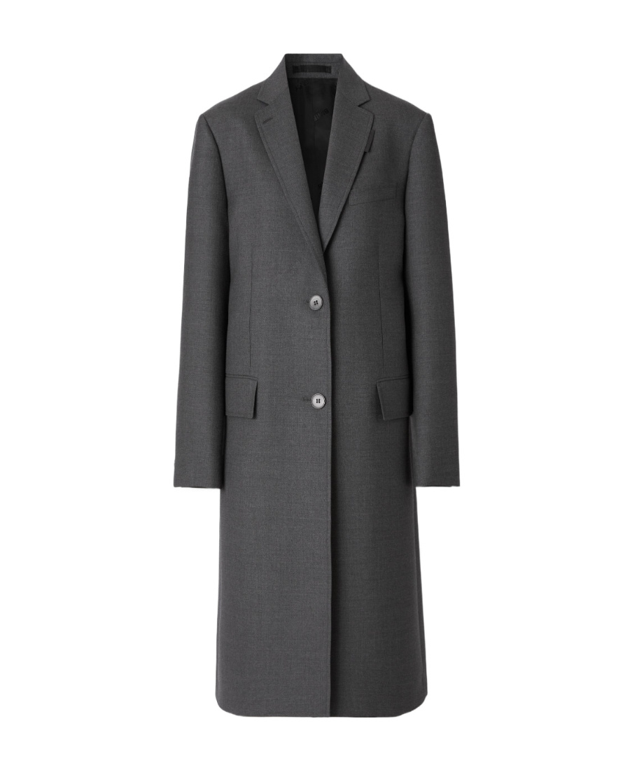 Burberry Tailored Single-breasted Coat In Gray