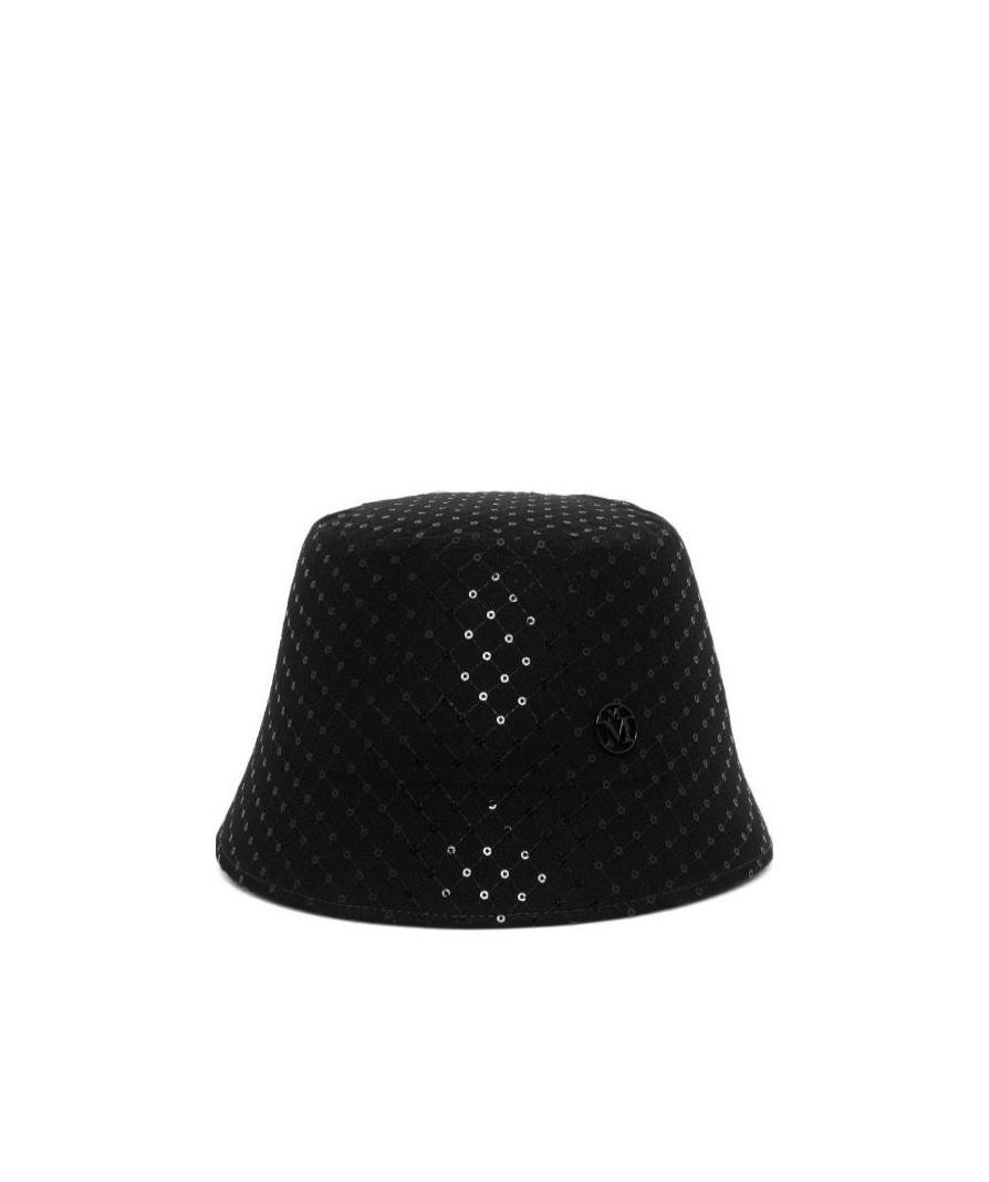 Maison Michel Sequined Fisherman's Hat In Black